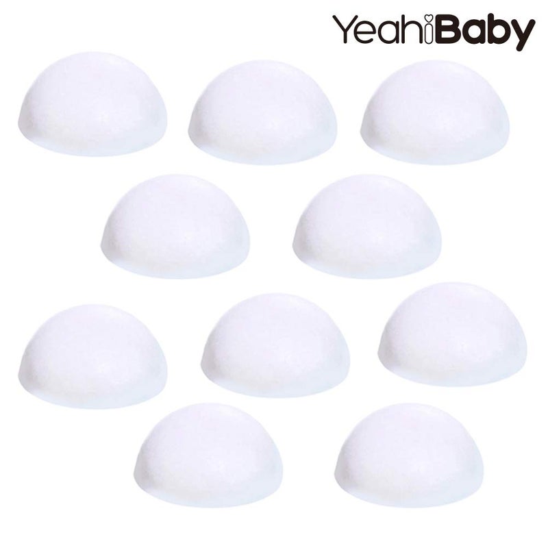 YeahiBaby 10 قطع كرات رغوية بيضاء نصف كروية شكل زينة عيد الميلاد مجموعة حرف عيد الميلاد DIY زينة عيد الميلاد، 2 بوصة (قطر) - Image 5